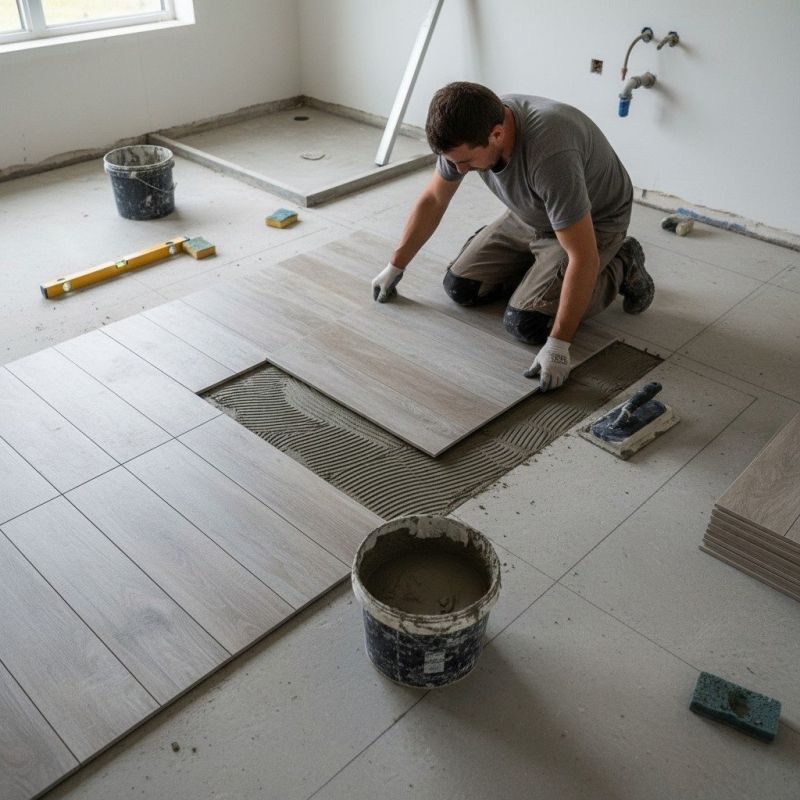 Travertine Floor Installation